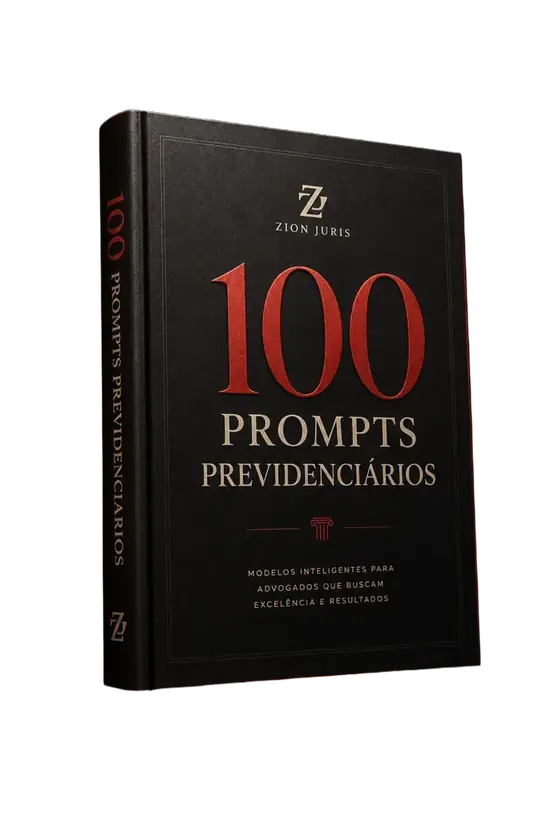Mockup do e-book 100 Prompts Previdenciários